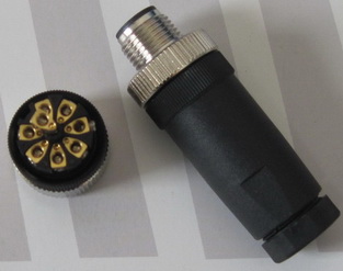 M12 8芯針式航空插頭圖片